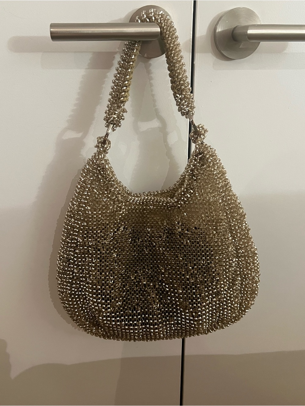 ANTEPRIMA Champagne Gold Wire Shoulder Bag with Padded Handle - Picture 8 of 8